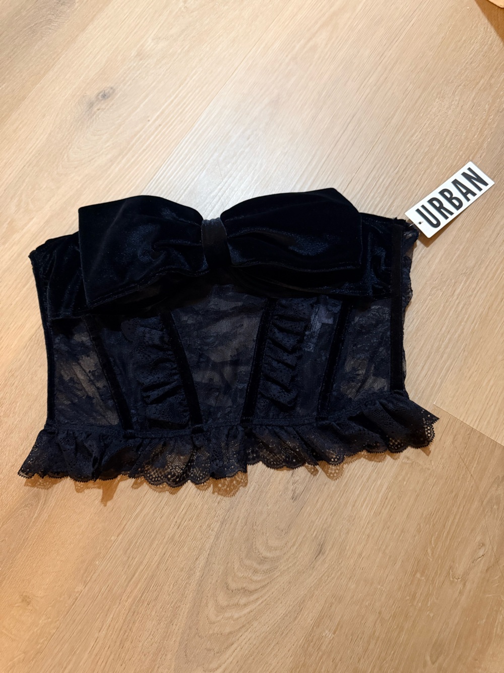 Black Lace Corset-Style Women Shorts
